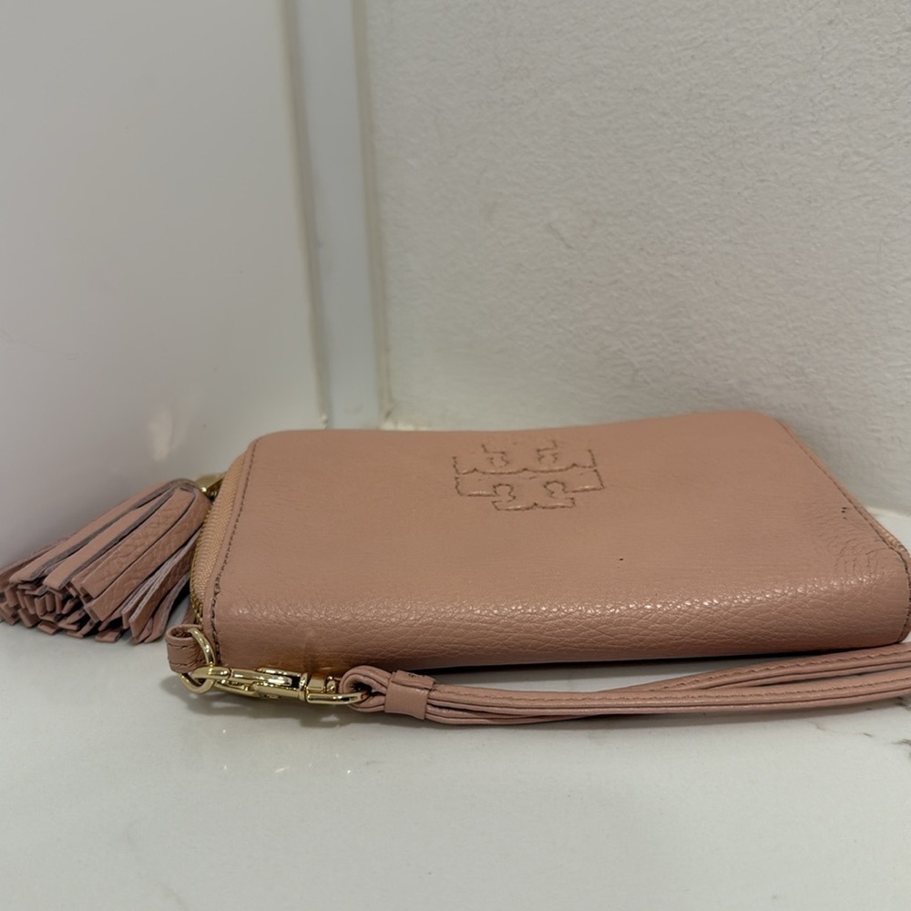 Tory Burch Pink Clutch with Tassel and Wrist Strap - Picture 3 of 6